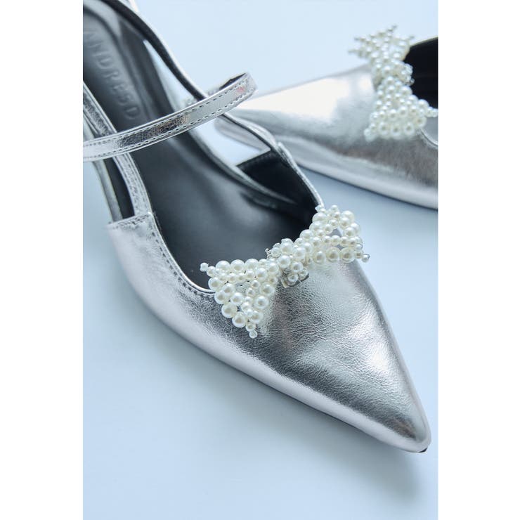 シルバー | niana ニアナ パールリボンシューズクリップ | Fashion Letter