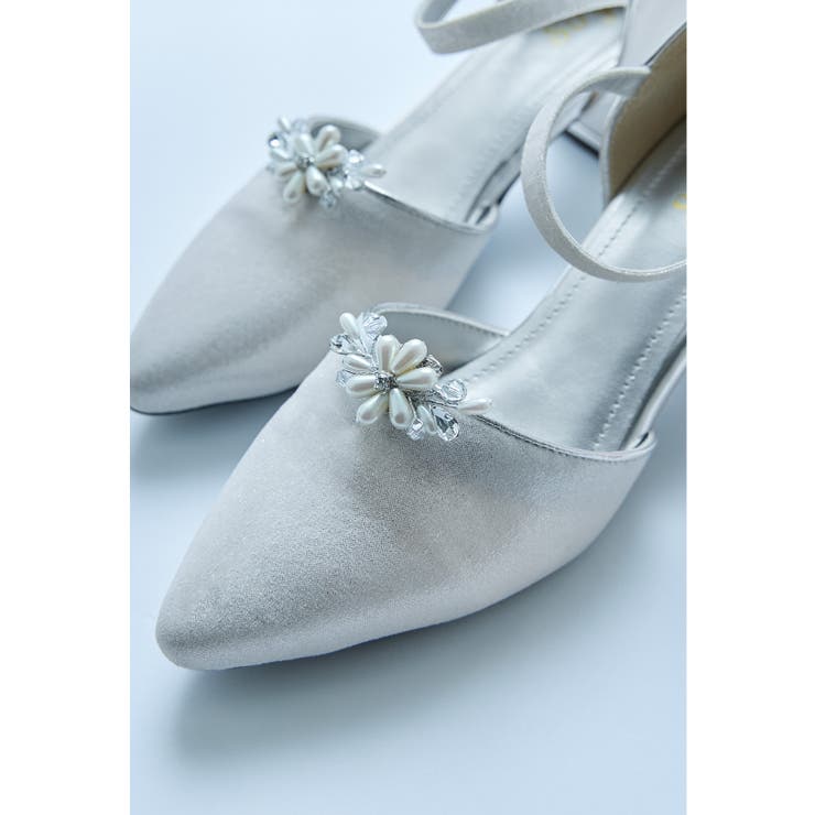 シルバー | niana ニアナ パールフラワーシューズクリップ | Fashion Letter