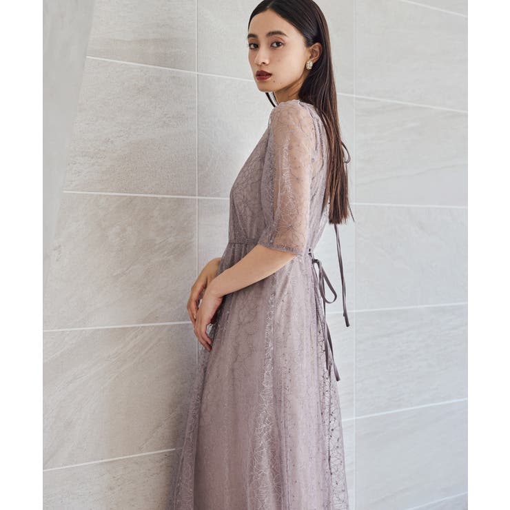 niana ニアナ ラメレースレイヤードドレス[品番：FT000010486