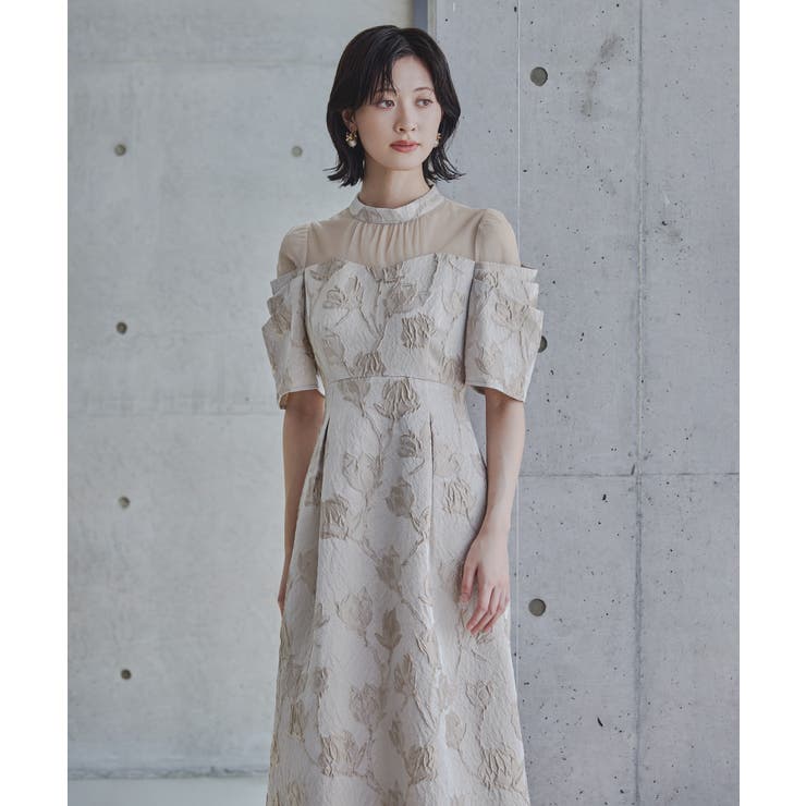 niana ニアナ フラワージャガードフレアドレス[品番：FT000010563