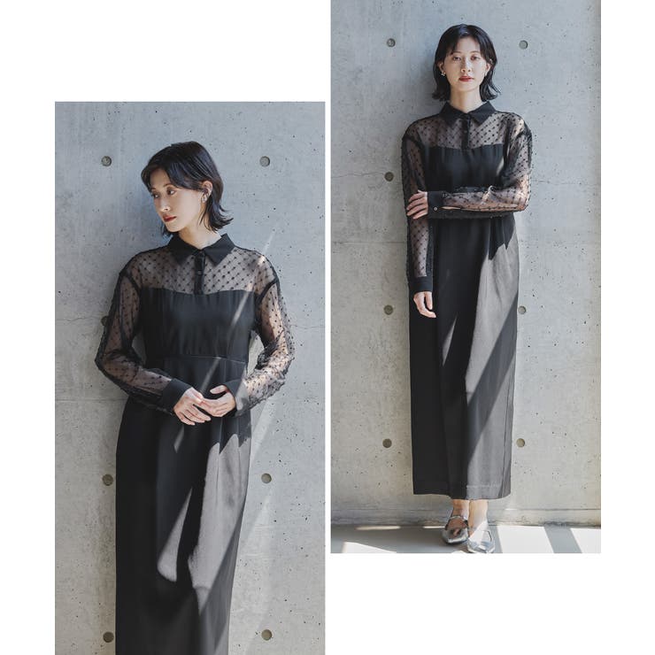 niana ニアナ ビーズシアーシャツドッキングドレス | Fashion Letter | 詳細画像4 