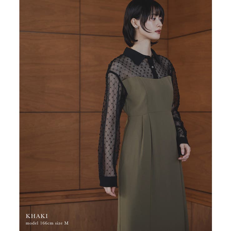 niana ニアナ ビーズシアーシャツドッキングドレス | Fashion Letter | 詳細画像7 