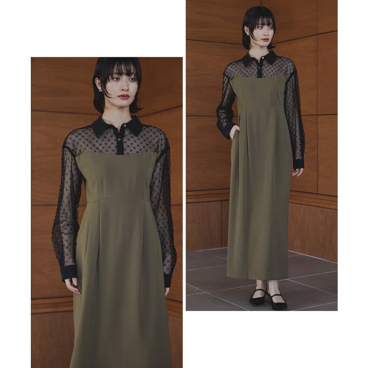 niana ニアナ ビーズシアーシャツドッキングドレス | Fashion Letter | 詳細画像10 