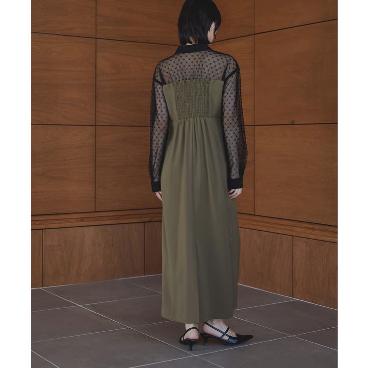 niana ニアナ ビーズシアーシャツドッキングドレス | Fashion Letter | 詳細画像11 