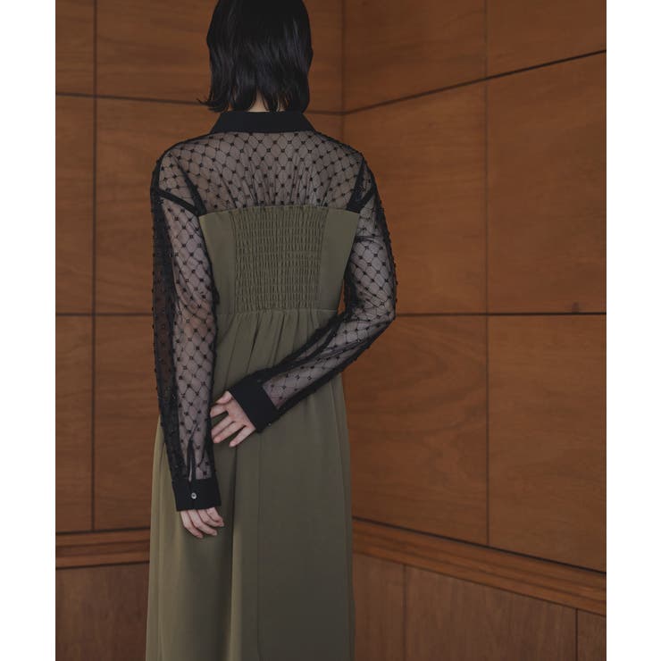 niana ニアナ ビーズシアーシャツドッキングドレス | Fashion Letter | 詳細画像12 