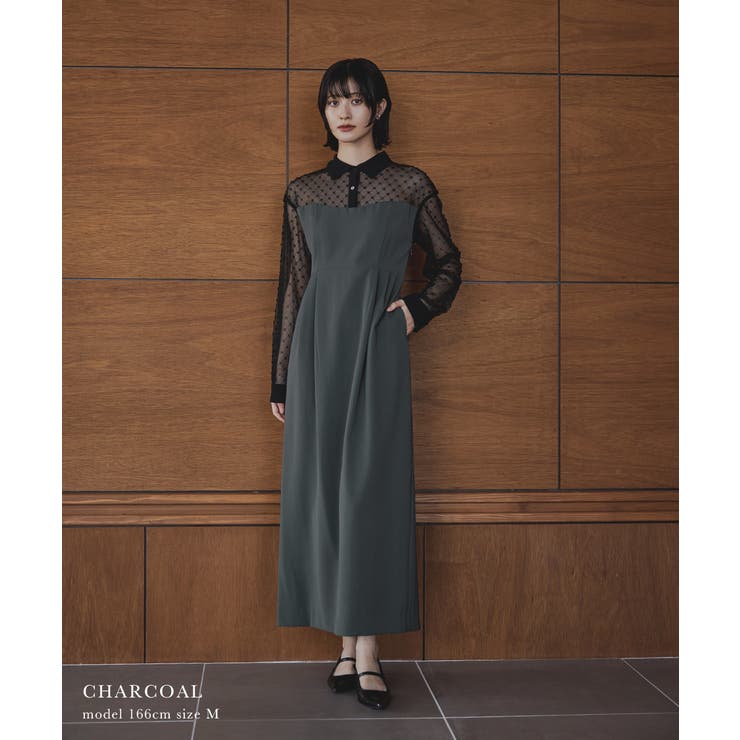 niana ニアナ ビーズシアーシャツドッキングドレス | Fashion Letter | 詳細画像13 