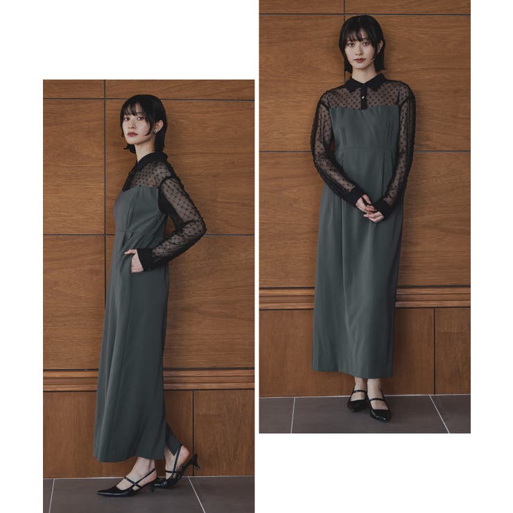 niana ニアナ ビーズシアーシャツドッキングドレス | Fashion Letter | 詳細画像15 