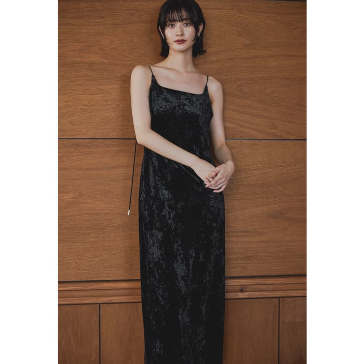 ブラック | niana ニアナ カーブスクエアベロアドレス | Fashion Letter