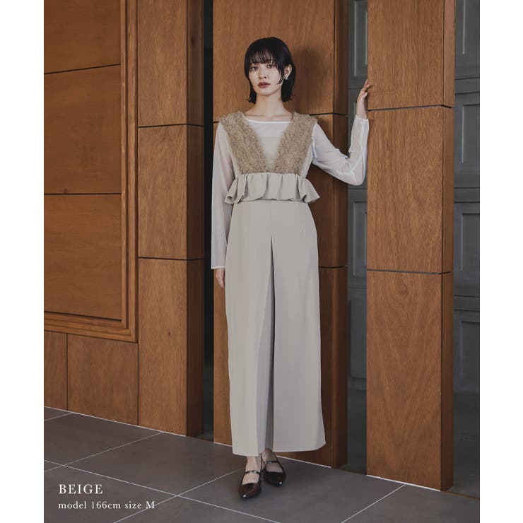 niana ニアナ チュールフリルペプラムドレス[品番：FT000010550