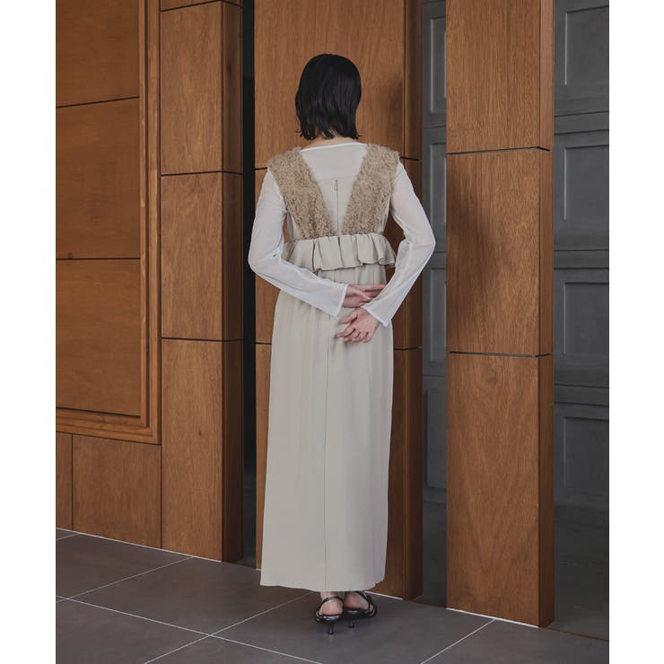 niana ニアナ チュールフリルペプラムドレス[品番：FT000010550