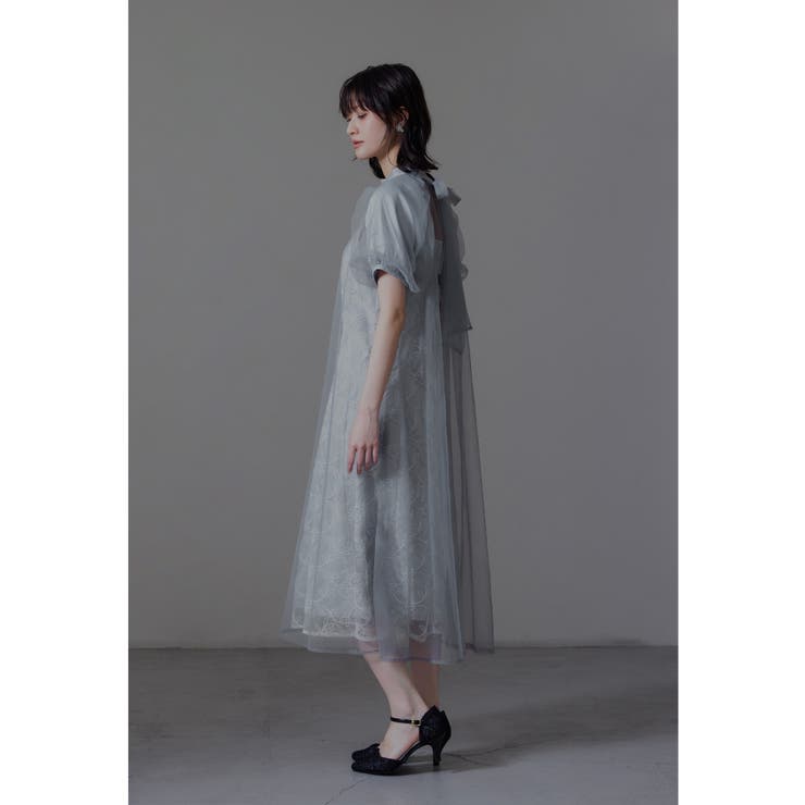 ブルーグレー | niana ニアナ エシリアルブルームドレス | Fashion Letter