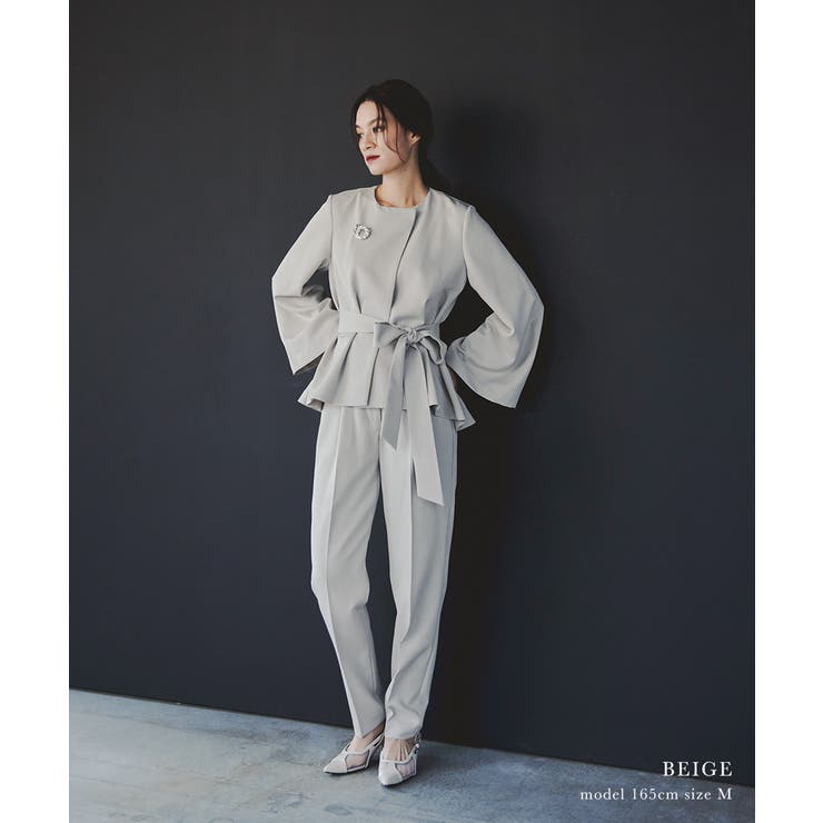 niana ニアナ リボンペプラムブラウスパンツスーツ | Fashion Letter | 詳細画像14 