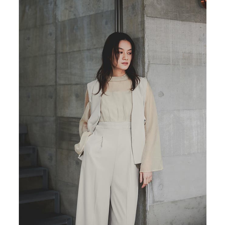 niana ニアナ サイドベルトジレオールインワンセットアップ | Fashion Letter | 詳細画像9 