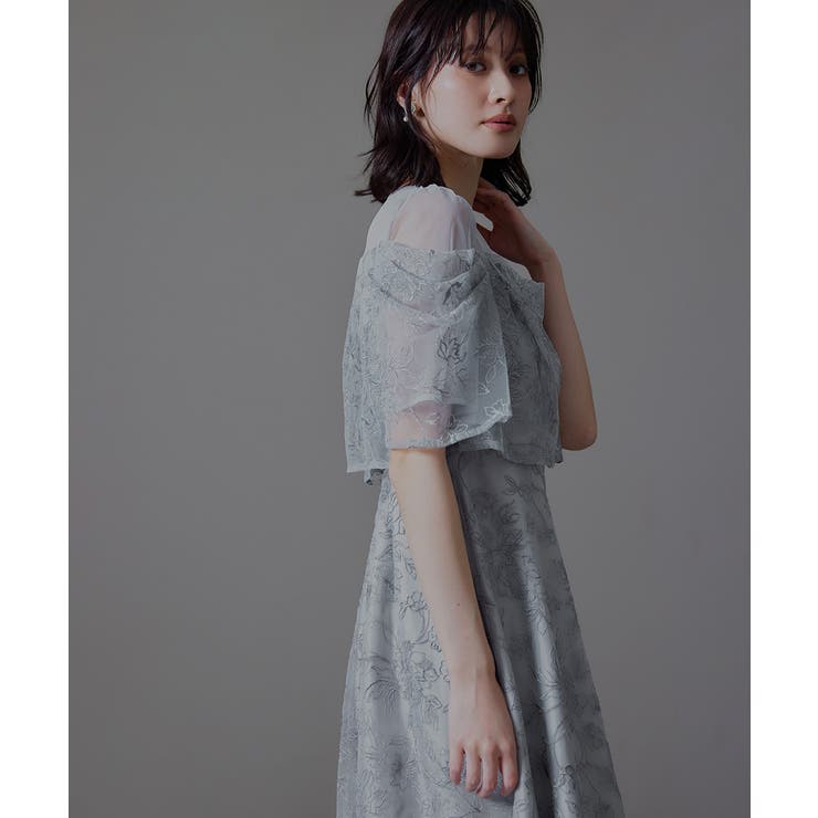 niana ニアナ ラメレースドレープフレアドレス | Fashion Letter | 詳細画像9 