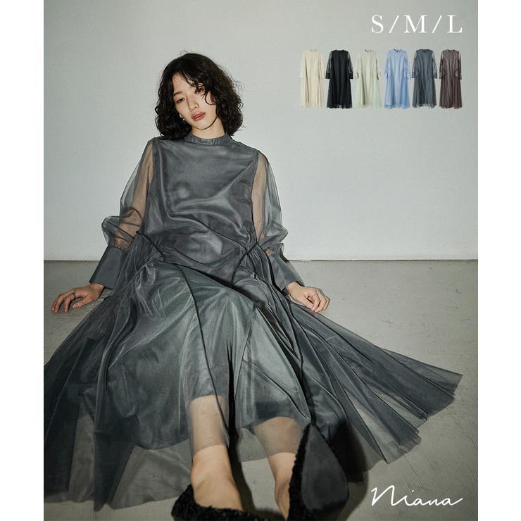 niana ニアナ チュールパイピングAラインドレス | Fashion Letter | 詳細画像1 