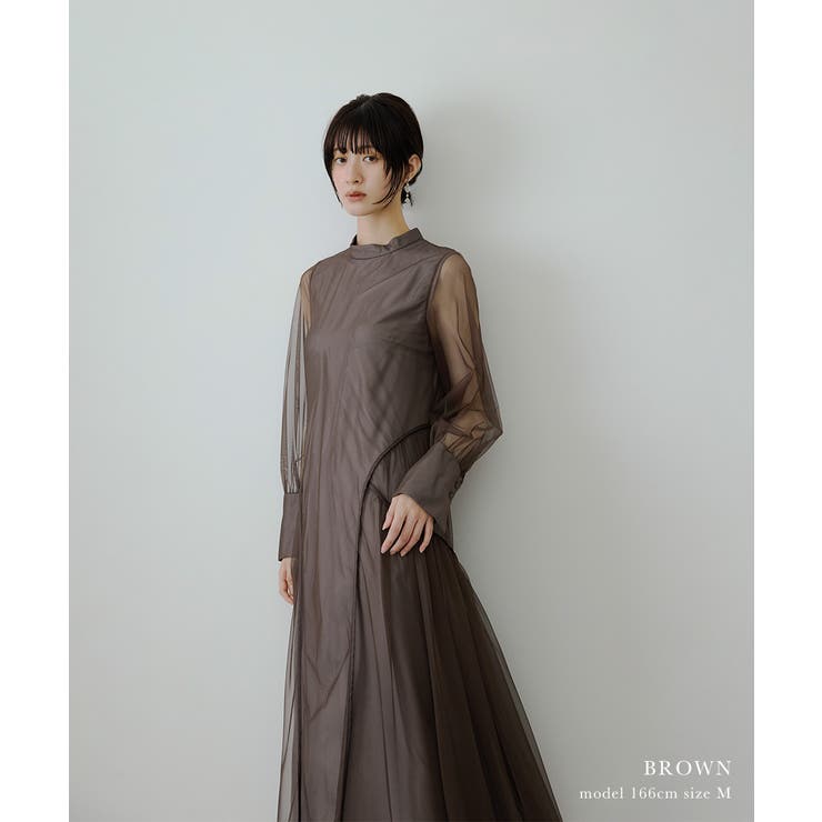 niana ニアナ チュールパイピングAラインドレス | Fashion Letter | 詳細画像2 