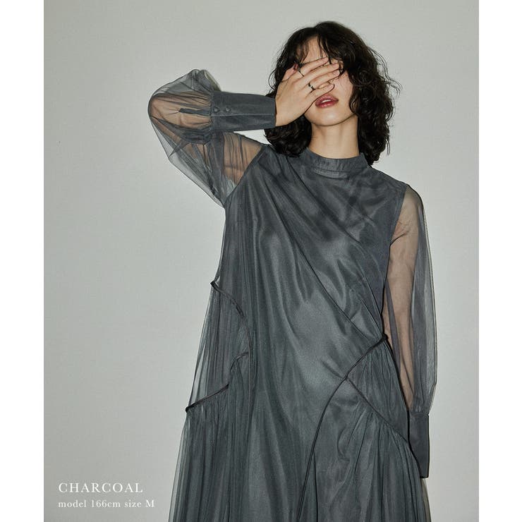 niana ニアナ チュールパイピングAラインドレス | Fashion Letter | 詳細画像5 