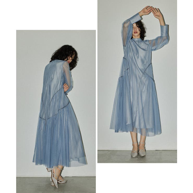 niana ニアナ チュールパイピングAラインドレス | Fashion Letter | 詳細画像14 