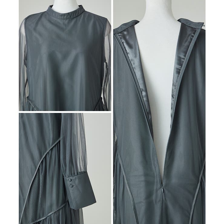 niana ニアナ チュールパイピングAラインドレス | Fashion Letter | 詳細画像18 