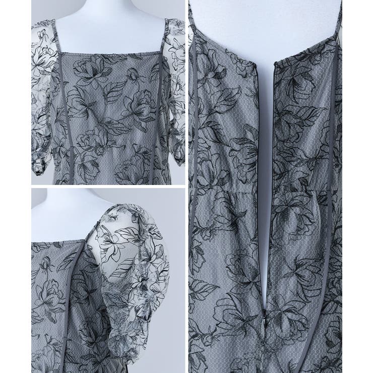 niana ニアナ フラワーウェーブパイピングドレス | Fashion Letter | 詳細画像18 