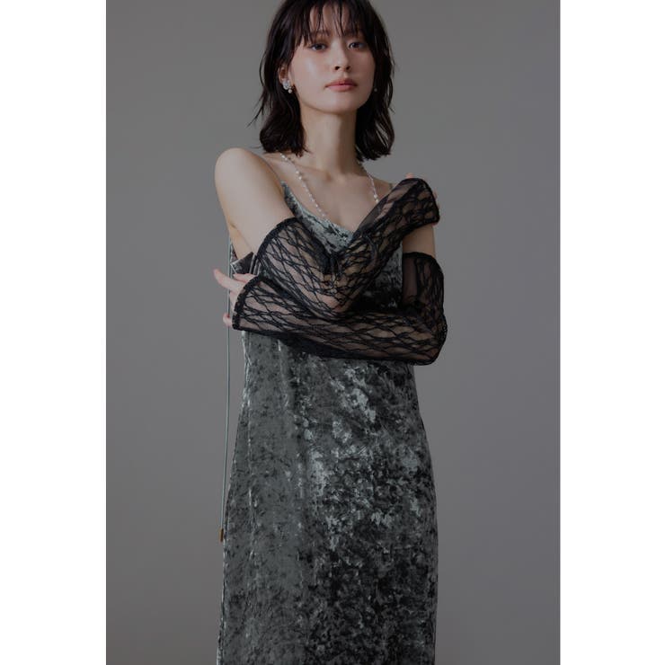 グレー | niana ニアナ カーブスクエアベロアドレス | Fashion Letter