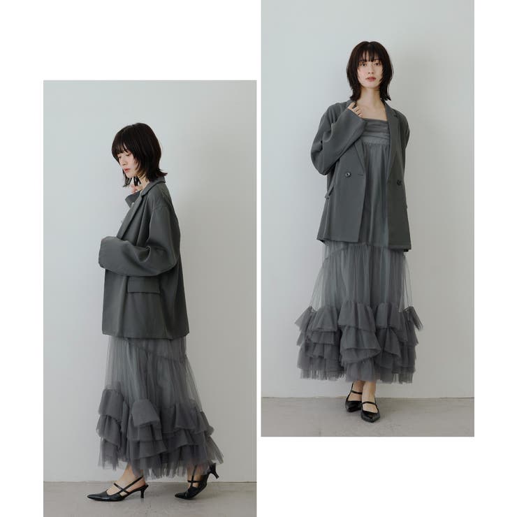 niana ニアナ ジャケットセットチュールフリルドレス[品番