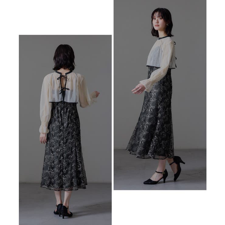 niana ニアナ ダブルリボンボレロセットドレス | Fashion Letter | 詳細画像4 