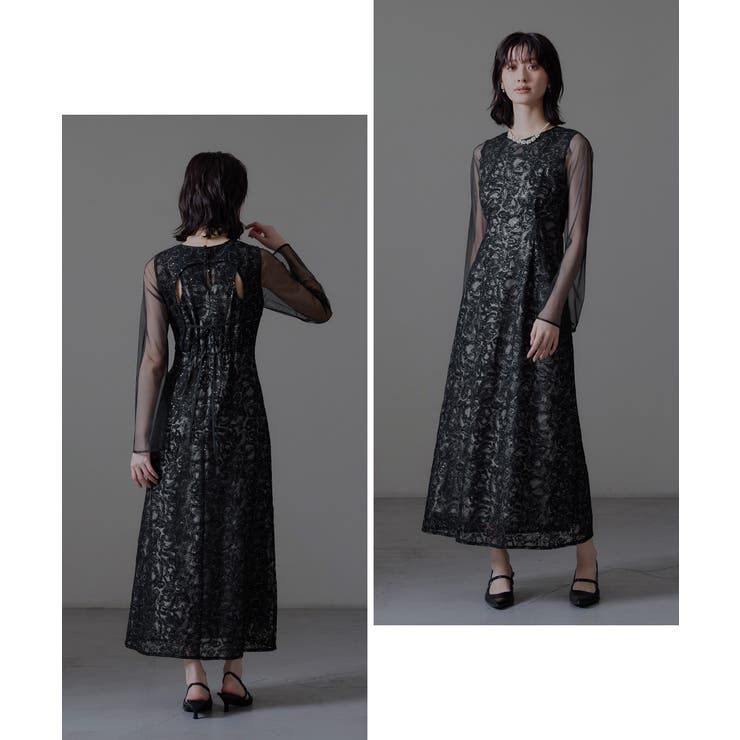 niana ニアナ リーフエンブロイダリーバックデザインドレス | Fashion Letter | 詳細画像4 