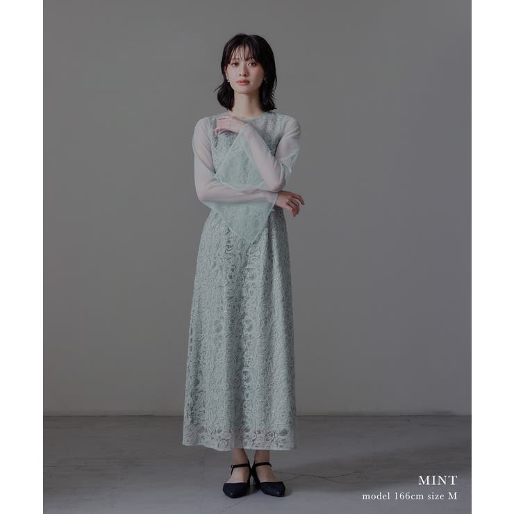 niana ニアナ リーフエンブロイダリーバックデザインドレス | Fashion Letter | 詳細画像14 