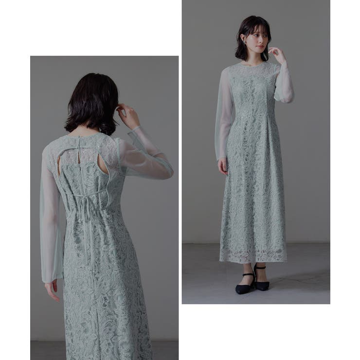 niana ニアナ リーフエンブロイダリーバックデザインドレス | Fashion Letter | 詳細画像16 