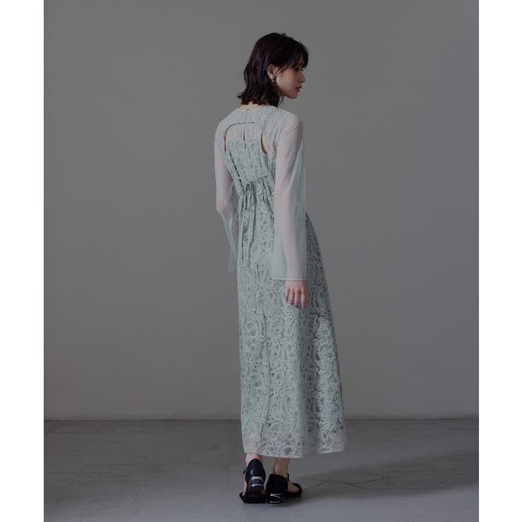 niana ニアナ リーフエンブロイダリーバックデザインドレス | Fashion Letter | 詳細画像17 