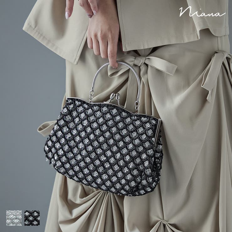 niana ニアナ ビーズスパンコールがま口ハンドバッグ | Fashion Letter | 詳細画像1 
