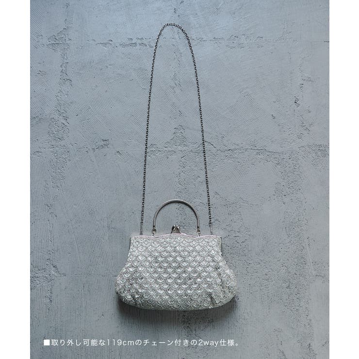 ニアナ（niana）/ビーズスパンコールがま口ハンドバッグ niana ニアナ ビーズスパンコールがま口ハンドバッグ[品番