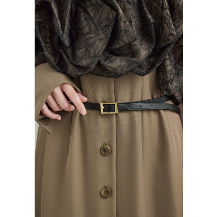 ブラック | niana ニアナ ゴールドスクエアバックルベルト | Fashion Letter