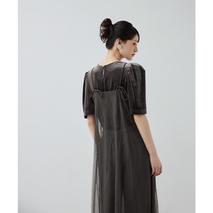 niana ニアナ レイヤードベロアパンツドレス | Fashion Letter | 詳細画像10 