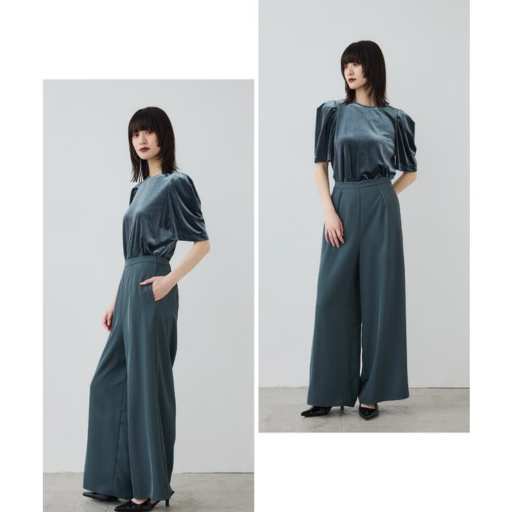 niana ニアナ レイヤードベロアパンツドレス | Fashion Letter | 詳細画像13 