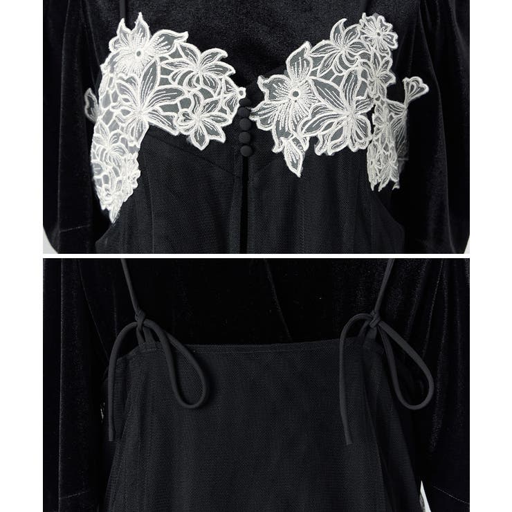 niana ニアナ レイヤードベロアパンツドレス | Fashion Letter | 詳細画像16 