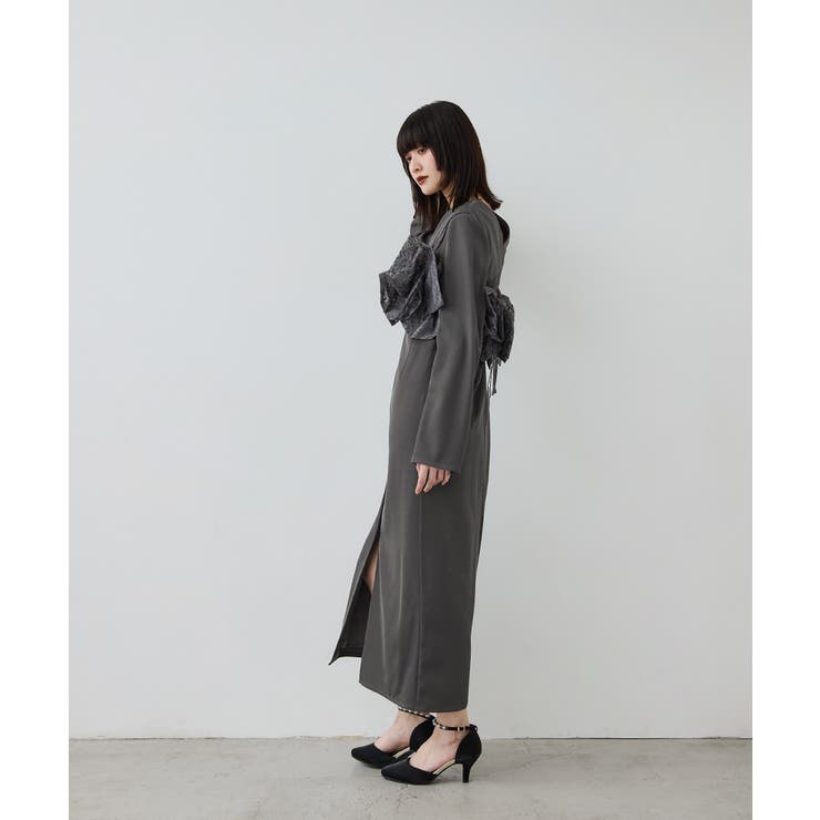 niana ニアナ ラッフルオーガンザドレス | Fashion Letter | 詳細画像10 