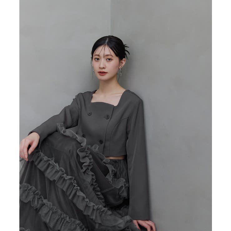 niana ニアナ ティアードチュールスカートジャケットセットアップ | Fashion Letter | 詳細画像6 