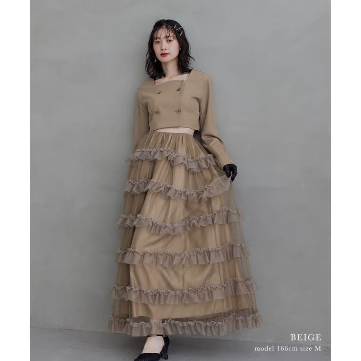 niana ニアナ ティアードチュールスカートジャケットセットアップ | Fashion Letter | 詳細画像7 