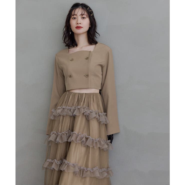 niana ニアナ ティアードチュールスカートジャケットセットアップ | Fashion Letter | 詳細画像8 