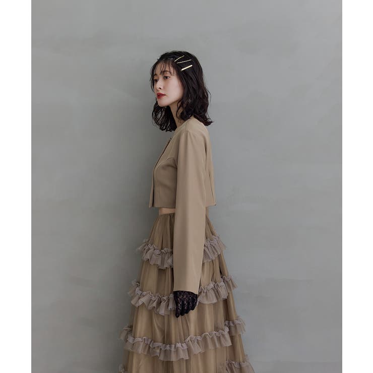 niana ニアナ ティアードチュールスカートジャケットセットアップ | Fashion Letter | 詳細画像10 