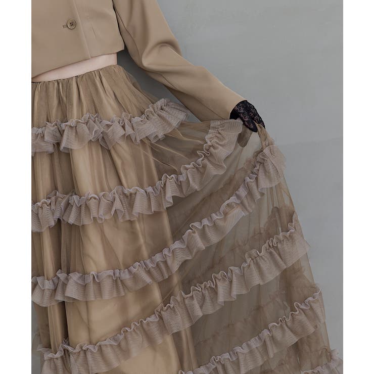 niana ニアナ ティアードチュールスカートジャケットセットアップ | Fashion Letter | 詳細画像11 