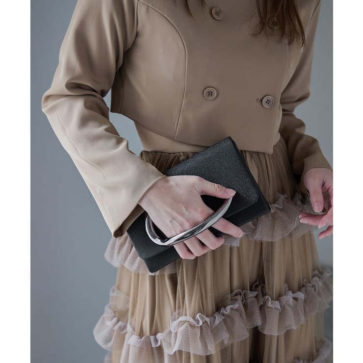 niana ニアナ ビッグメタルモチーフクラッチバッグ | Fashion Letter | 詳細画像4 