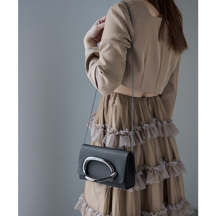 niana ニアナ ビッグメタルモチーフクラッチバッグ | Fashion Letter | 詳細画像7 