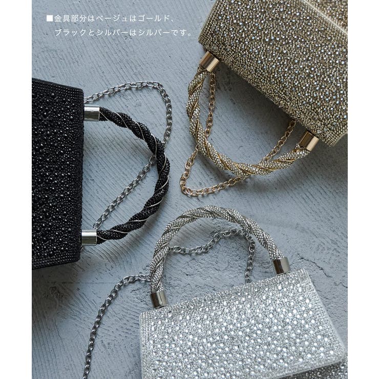 niana ニアナ ラインストーンハンドバッグ | Fashion Letter | 詳細画像15 