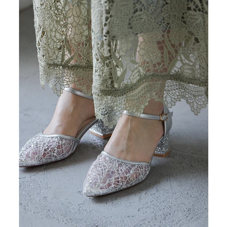 niana ニアナ スパークリングチャンキーヒールパンプス | Fashion Letter | 詳細画像9 