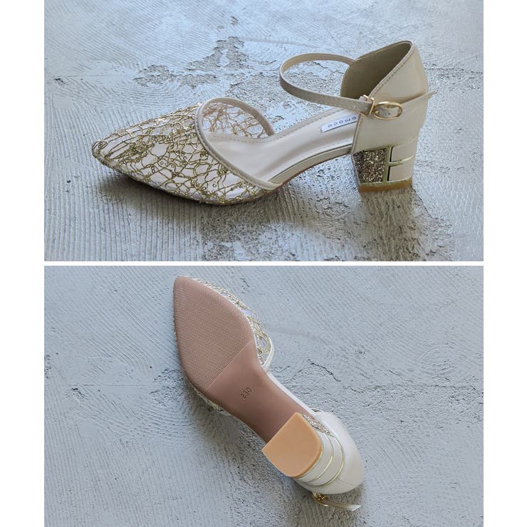 niana ニアナ スパークリングチャンキーヒールパンプス | Fashion Letter | 詳細画像18 