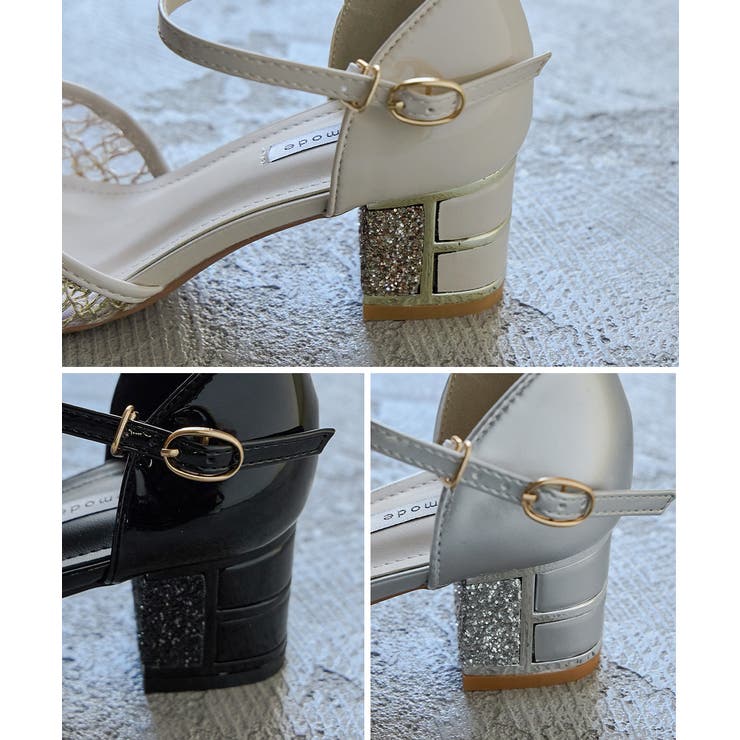 niana ニアナ スパークリングチャンキーヒールパンプス | Fashion Letter | 詳細画像19 