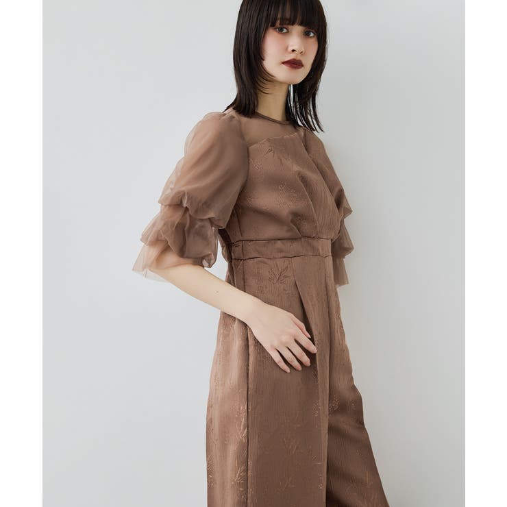 niana ニアナ ジャガードオールインワンドレス | Fashion Letter | 詳細画像5 